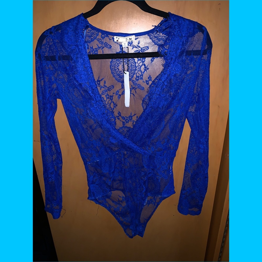 Royal Blue Body Suit, Size Medium